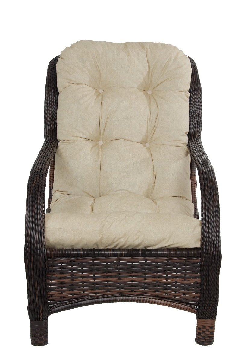 Almofada Confortável Impermeável P/ Poltrona Cadeira Banco - Lisato Bege - 3