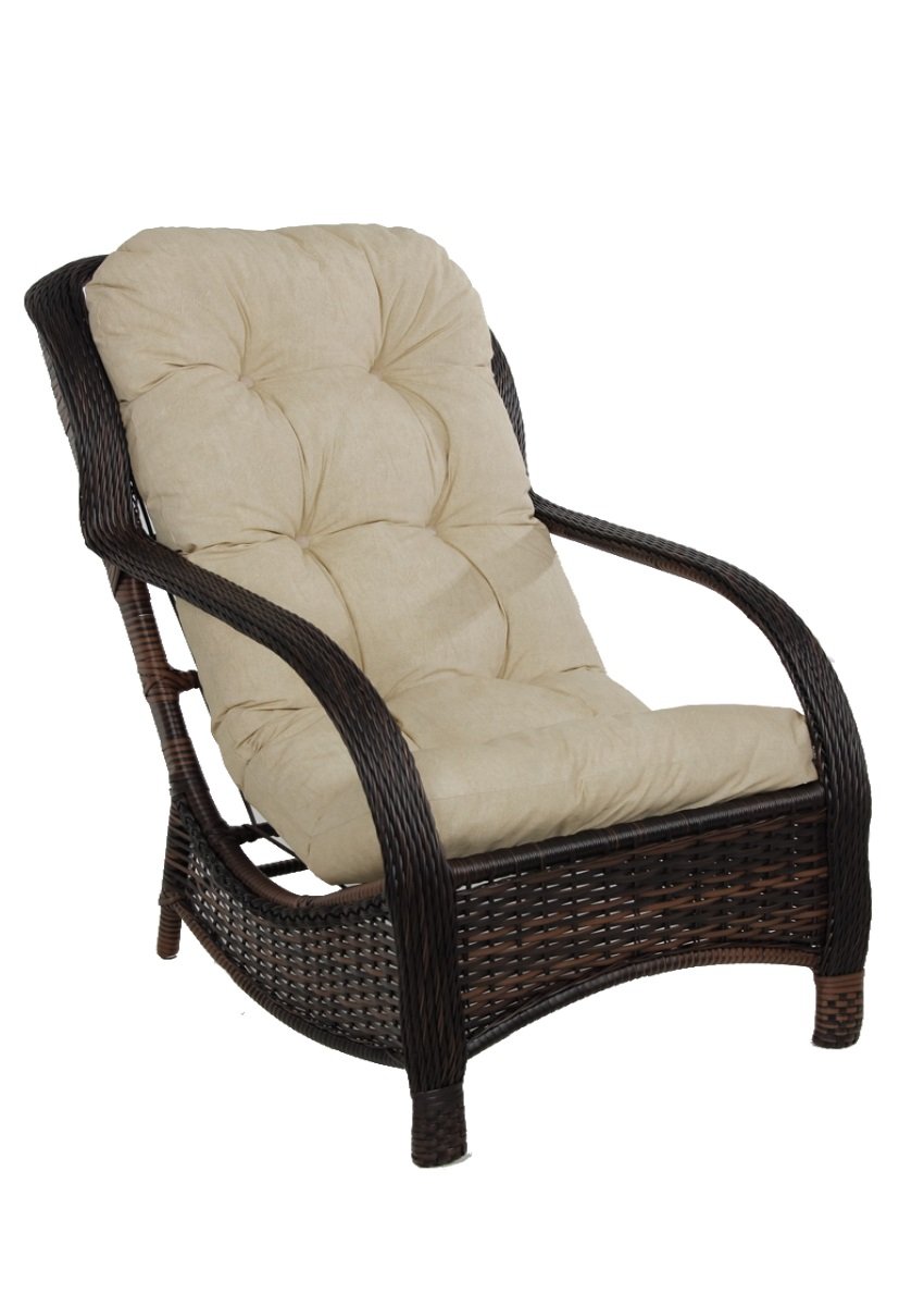 Almofada Confortável Impermeável P/ Poltrona Cadeira Banco - Lisato Bege - 2