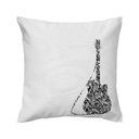 Ver imagem 2 de Capa de almofada VivaIN - Coleção Música - branca Guitarra