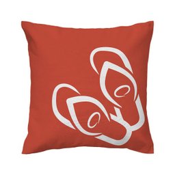 Capa de almofada VivaIN - Coleção Ícones do Brasil - papaya Havaiana - 1