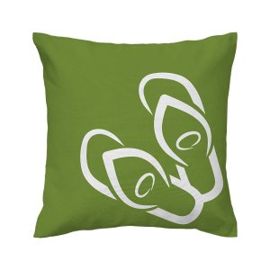 Capa de almofada VivaIN - Coleção Ícones do Brasil - verde Havaiana