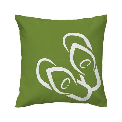 Capa de almofada VivaIN - Coleção Ícones do Brasil - verde Havaiana