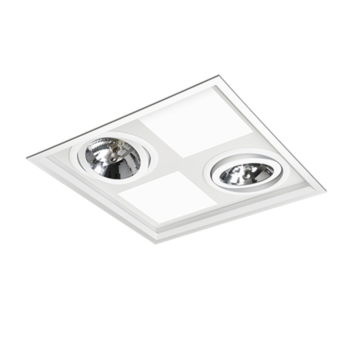 Luminária Embutir 4xpl26w + Ar111 Branco Bl1271/4 Bella Luce