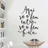 Adesivo de Parede Frase Aqui Só o Bem Entra-Extra Grande 98x64cm - 1