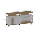 Ver imagem 4 de Rack para Tv Topázio Ripado Naturalle/off White – Bechara
