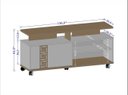 Ver imagem 4 de Rack para Tv Topázio Ripado Naturalle/off White – Bechara