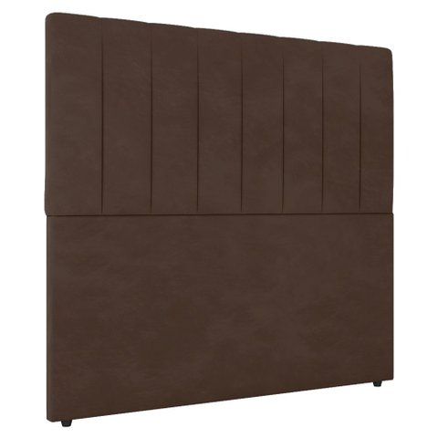 Cabeceira Cama Box Casal Queen Size Ivana 160cm Veludo Marrom - Desk Design