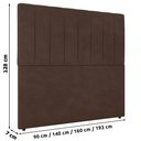Ver imagem 3 de Cabeceira Cama Box Casal Queen Size Ivana 160cm Veludo Marrom - Desk Design