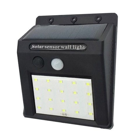 Arandela Solar C/sensor 4w 6500k 180lm Preto-gaya