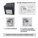 Ver imagem 2 de Arandela Solar C/sensor 4w 6500k 180lm Preto-gaya