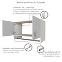 Ver imagem 6 de Armário Suspenso para Lavandeira com Suporte para Cabides