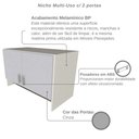 Ver imagem 4 de Armário Suspenso para Lavandeira com Suporte para Cabides