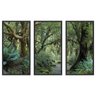 Quadro Decorativo Triplo Com Moldura MDF Paisagens em HD 100x70 - ArtFrame - FLORESTA - 2