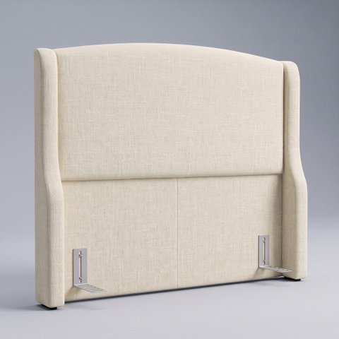 Cabeceira para Cama Box Casal Padrão Shae 140cm Estofada com Frame Linho Cru - Desk Design