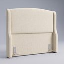 Ver imagem 1 de Cabeceira para Cama Box Casal Padrão Shae 140cm Estofada com Frame Linho Cru - Desk Design