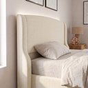 Ver imagem 7 de Cabeceira para Cama Box Casal Padrão Shae 140cm Estofada com Frame Linho Cru - Desk Design