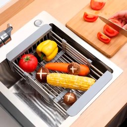 Escorredor de Pia Extensível Escorre Louça, Lava Frutas, Verduras e Legumes - 4