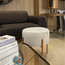 Ver imagem 3 de Kit 2 Puffs Iron Suede Cobre Bege