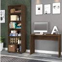 Ver mais imagens de Conjunto Home Office 2 Peças Escrivaninha com Estante Móveis Leão Espresso