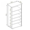 Ver imagem 3 de Conjunto Home Office 2 Peças Escrivaninha com Estante Móveis Leão Espresso