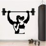 Adesivo Parede Decorativo Academia Mulher Homem Peso Fitness: 52x70cm - 2