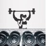 Adesivo Parede Decorativo Academia Mulher Homem Peso Fitness: 52x70cm - 3