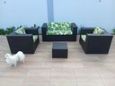 Ver imagem 2 de Jogo Cadeiras Fibra Sintética 1 Sofá 2 Poltronas 1 Centro para Ambiente Intérno e Externo Jardim