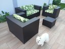Ver imagem 3 de Jogo Cadeiras Fibra Sintética 1 Sofá 2 Poltronas 1 Centro para Ambiente Intérno e Externo Jardim