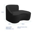 Ver imagem 3 de Divã Recamier Curvo Sala de Estar Recepção Marrocos 150cm Lado Direito Bouclé