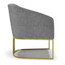 Ver imagem 4 de Cadeira Sala de Jantar Base Industrial Dourado Stella Linho D03 - D’Rossi