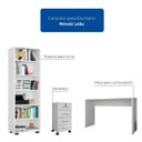 Ver imagem 2 de Conjunto para Escritório com Mesa, Gaveteiro e Estante para Livros Gávea Espresso Móveis