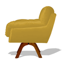 Ver imagem 3 de Poltrona Miami Base Giratória Decorativa - Amarelo Divini Decor