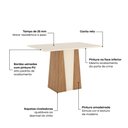 Ver imagem 5 de Conjunto Sala de Jantar Mesa 120 cm Tampo MDF 4 Cadeiras Layla Style Casa 812