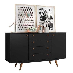 Buffet Retrô California Preto Ac