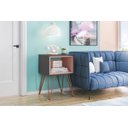 Ver imagem 3 de Mesa Lateral Retro Metal Dallas Grafito Ac/rose Ac