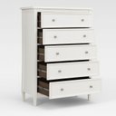 Ver imagem 4 de Cômoda com 5 Gavetas 137,5x100cm Amsterdã Branco