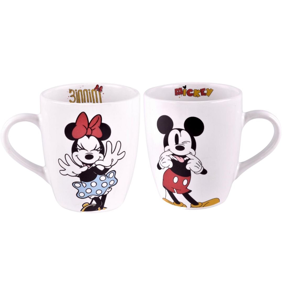 Jogo 2 Canecas Cerâmica Mickey e Minnie Disney 330ml - Tuut - 3