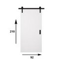 Ver imagem 3 de Porta Correr Lisa Prime Trilho Aparente Concha 92x210 Direito Branco Rodam