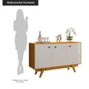 Ver imagem 5 de Aparador Buffet com 3 Portas 120cm Retrô Multimóveis Crjcm-APA001 - Cinamomo/Off White