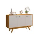 Ver imagem 2 de Aparador Buffet com 3 Portas 120cm Retrô Multimóveis Crjcm-APA001 - Cinamomo/Off White