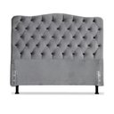 Ver imagem 2 de Cabeceira de Cama Box Casal 140 cm Dunas Veludo Cinza