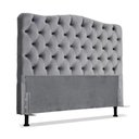 Ver imagem 1 de Cabeceira de Cama Box Casal 140 cm Dunas Veludo Cinza