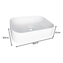 Ver imagem 5 de Cuba de Embutir Pia Banheiro Sobrepor Encaixe Bancada Branca