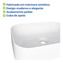 Ver imagem 4 de Cuba de Embutir Pia Banheiro Sobrepor Encaixe Bancada Branca