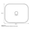 Ver imagem 3 de Cuba de Embutir Pia Banheiro Sobrepor Encaixe Bancada Branca