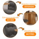 Ver imagem 6 de Mesa de Jantar Olímpia 120cm Mdf Canto Copo e com 4 Cadeiras Carol