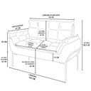 Ver mais imagens de Kit 2 Poltronas + Namoradeira Pé Metal Dourado Recepção Sala Cor:amarelo