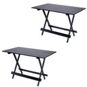Ver imagem 1 de Kit 2 Mesa Dobrável 120x70 Paraná Cor:preto
