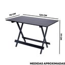 Ver imagem 6 de Kit 2 Mesa Dobrável 120x70 Paraná Cor:preto