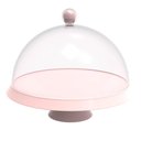 Ver imagem 1 de Porta Bolo 25cm Bubble com Cúpula e Pé Himalaia Rosa Crippa Boleira Tortas Doces